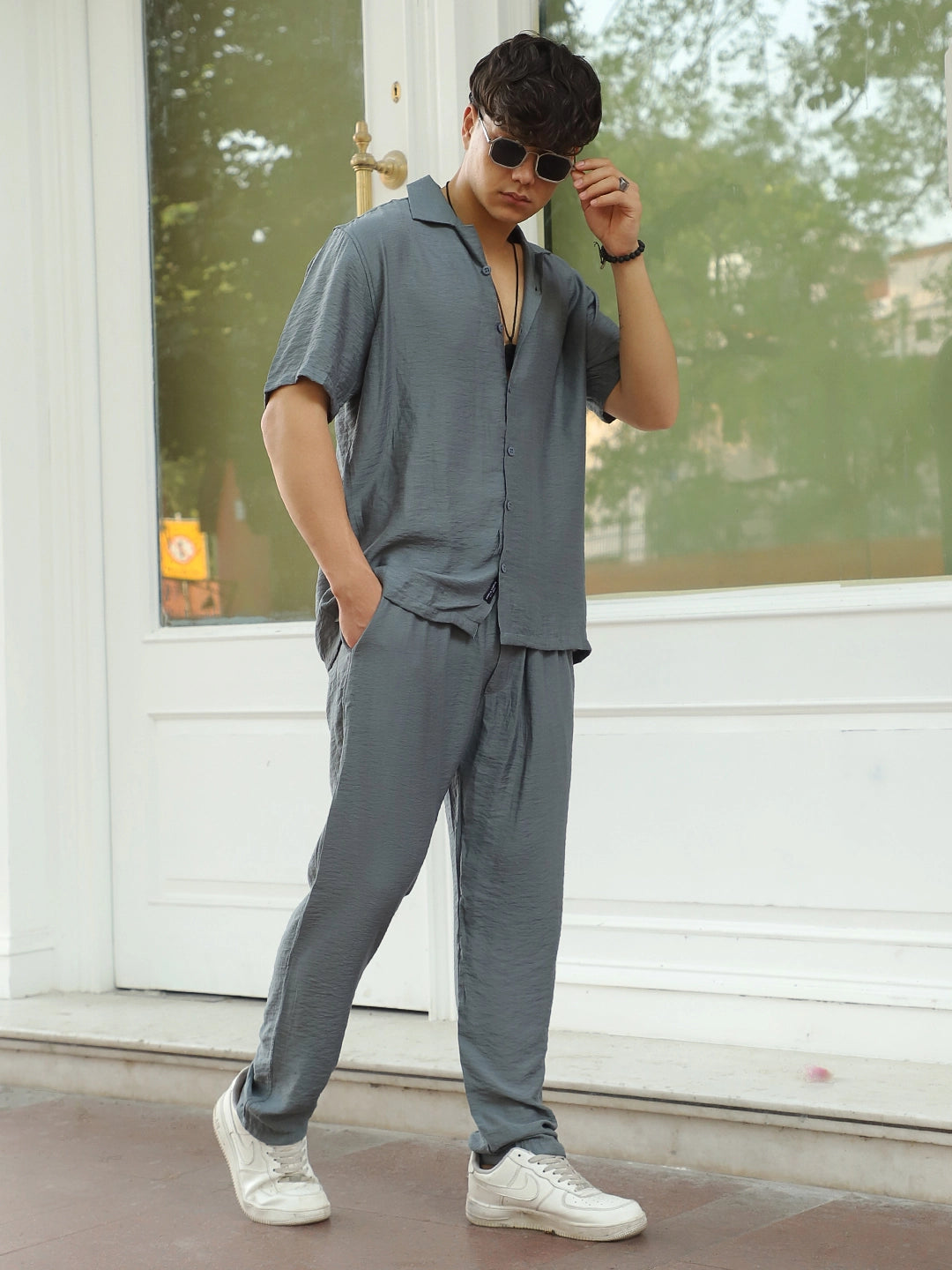 Linen Atlantica Hunter Green Co-Ord Set