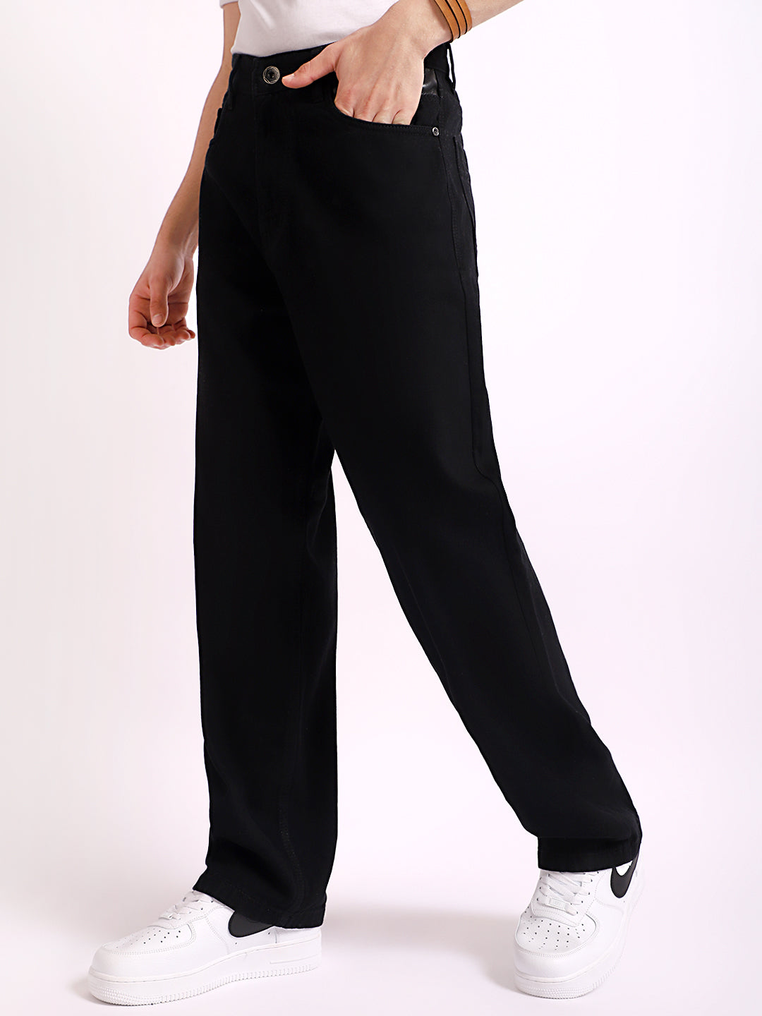 Nightline Black Baggy Fit Jeans