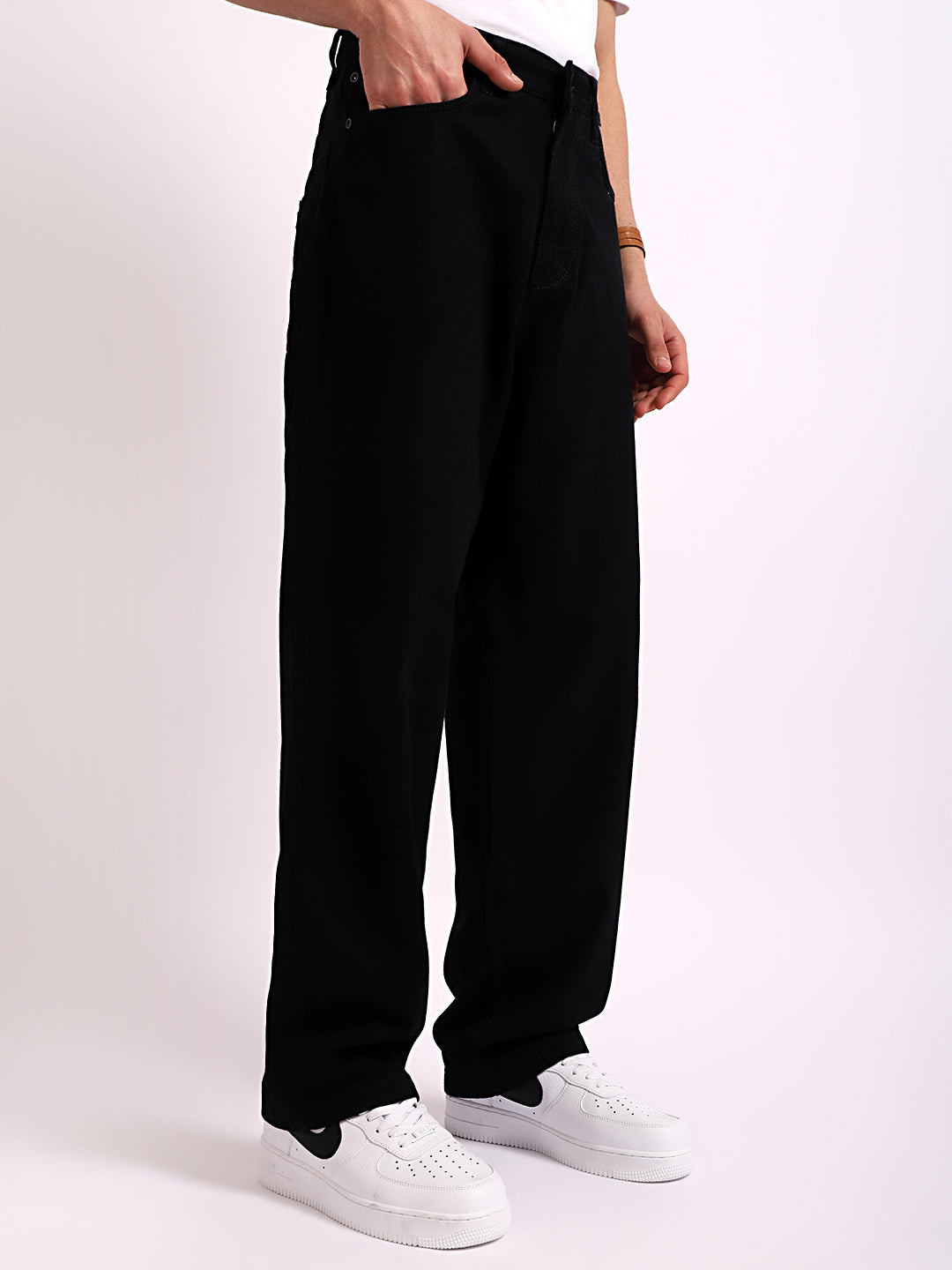 Nightline Black Baggy Fit Jeans