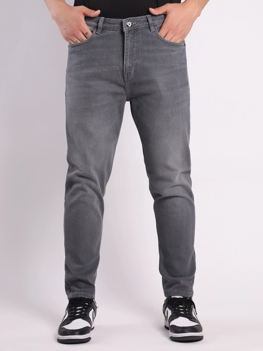 Sunset Wash Dark Grey Denim Jeans