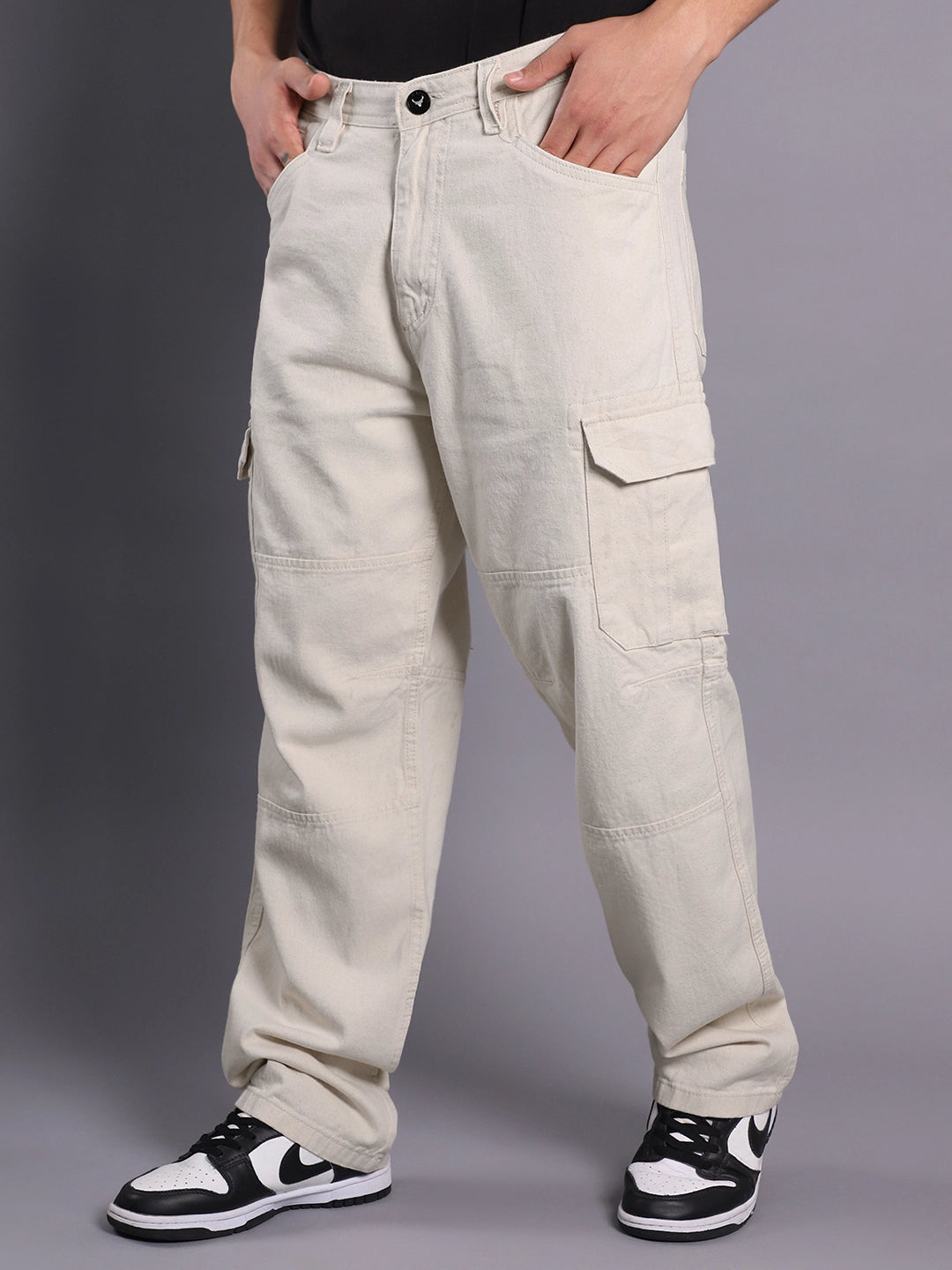 Vintage Voyage Light Beige Denim Cargo