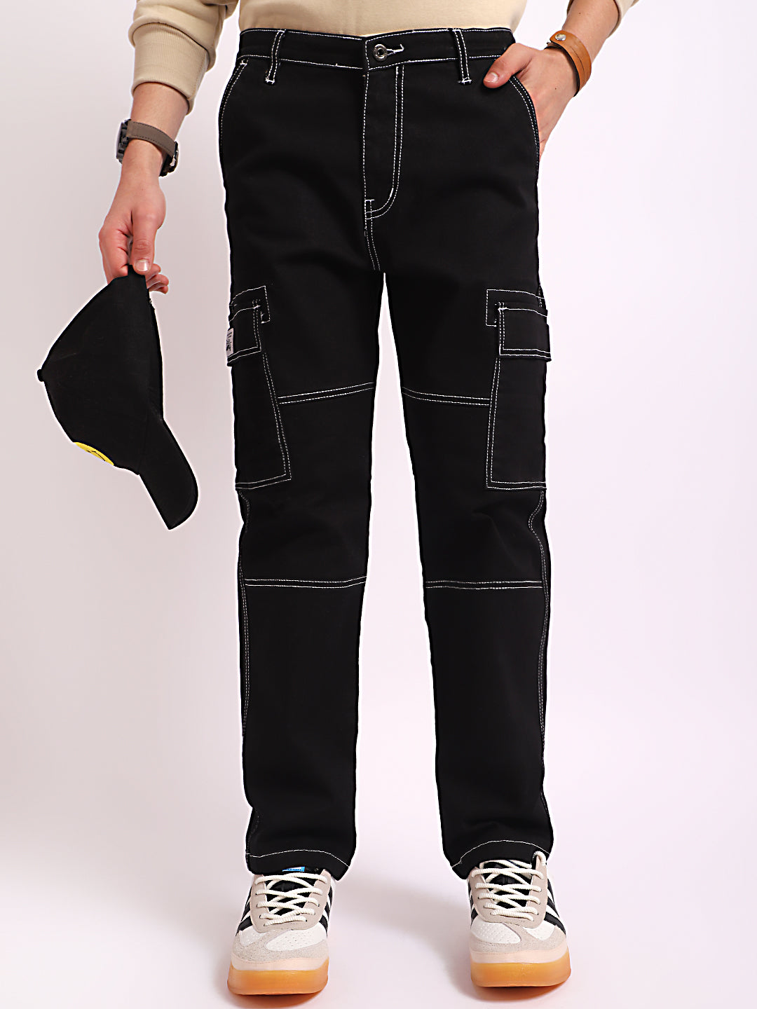 Midnight Vector Black Denim Cargo