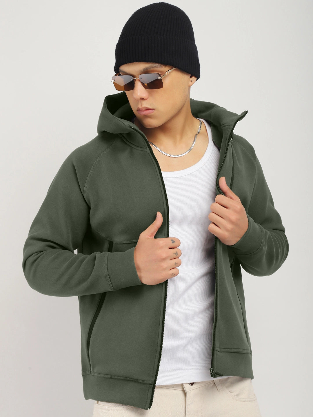 Wayfarer Green Velvet Hoodie