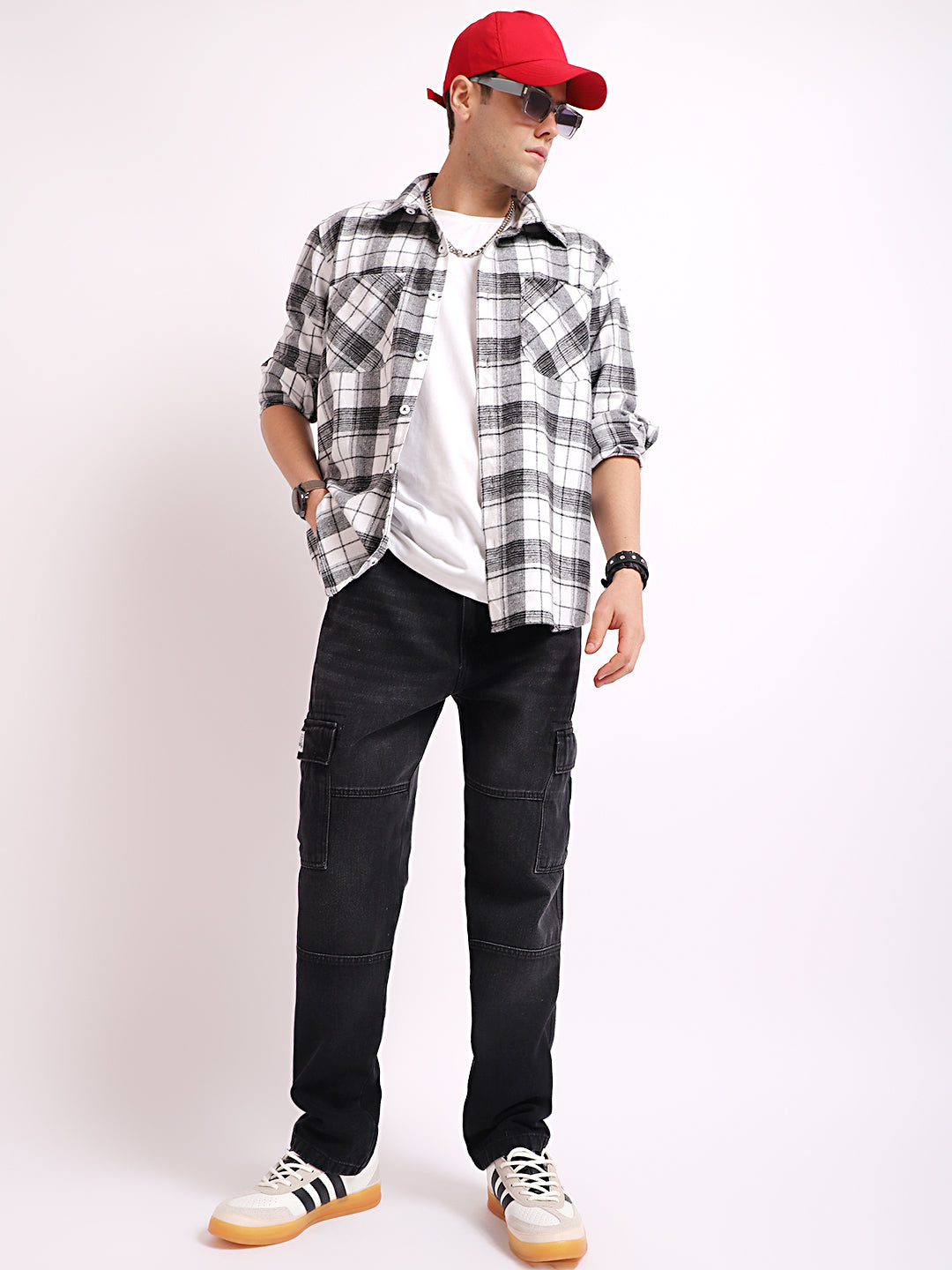 Twilight Fade Charcoal Grey Denim Cargo