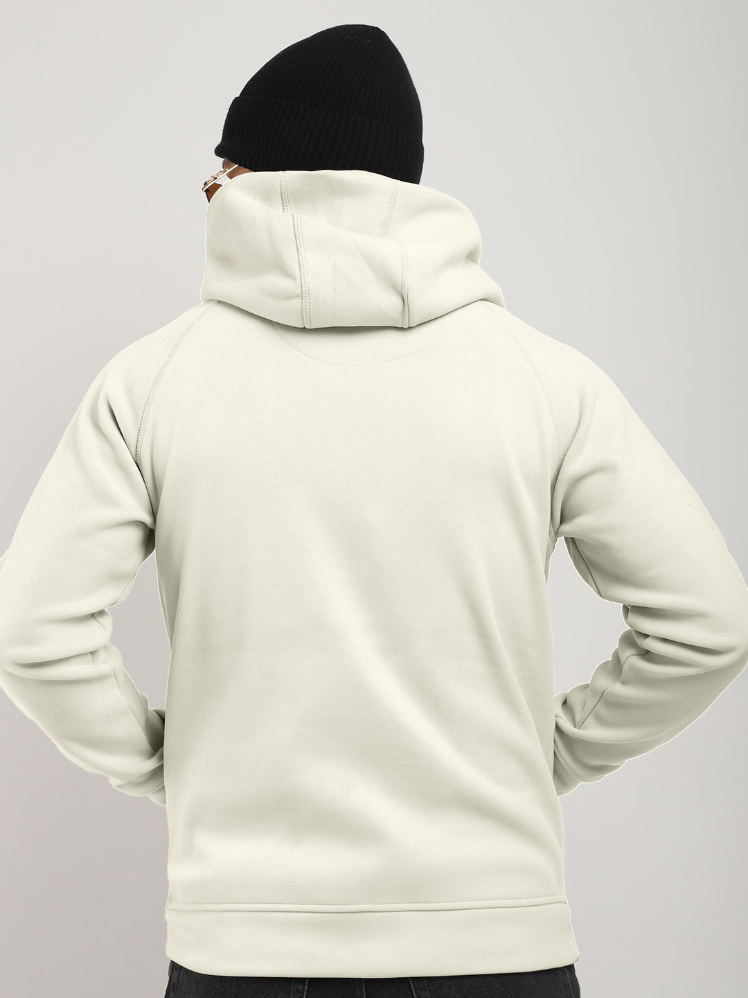 Wayfarer Cream Velvet Zipper Hoodie