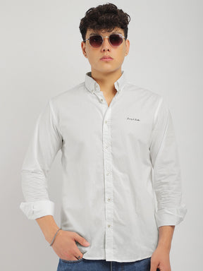 Fabric Pepar Cotton Classic White Full Sleeve Shirt