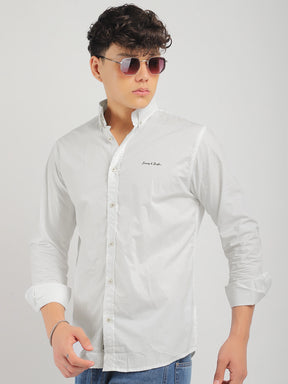 Fabric Pepar Cotton Classic White Full Sleeve Shirt