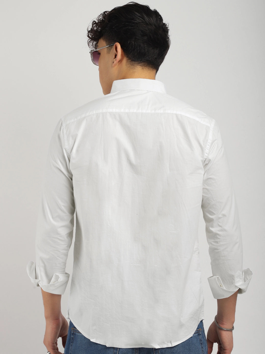 Fabric Pepar Cotton Classic White Full Sleeve Shirt