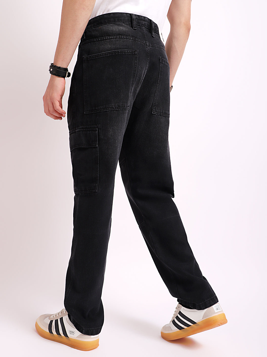 Twilight Fade Charcoal Grey Denim Cargo