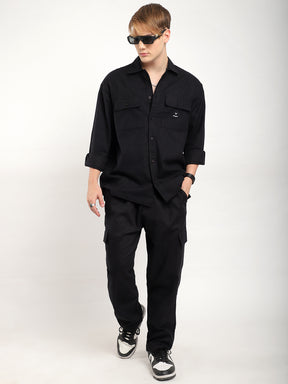 Linen Atlanta Black Cargo Co Ord Set