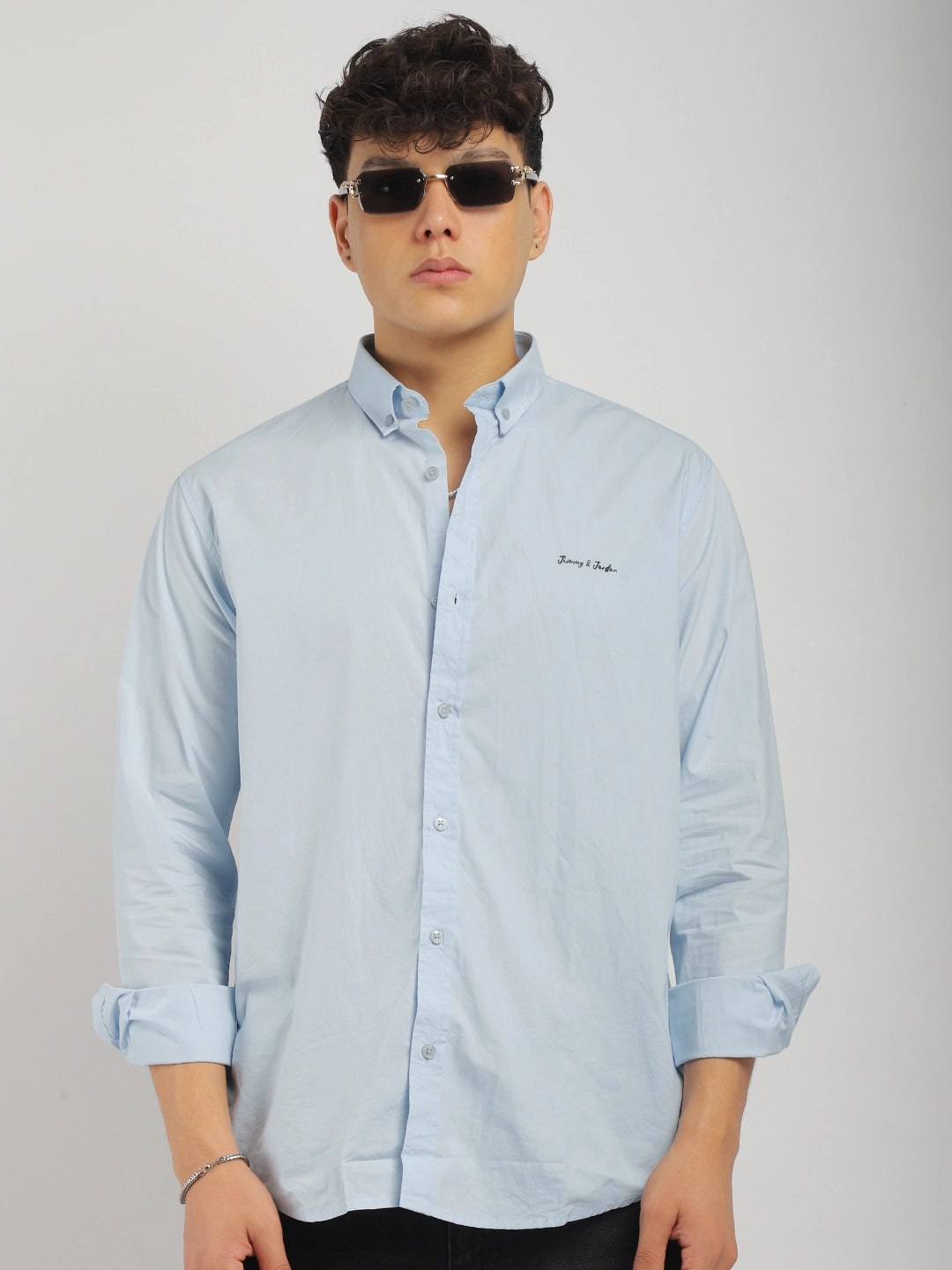 Fabric Pepar Cotton Classic Sky Full Sleeve Shirt