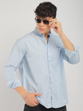 Fabric Pepar Cotton Classic Sky Full Sleeve Shirt