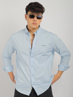 Fabric Pepar Cotton Classic Sky Full Sleeve Shirt