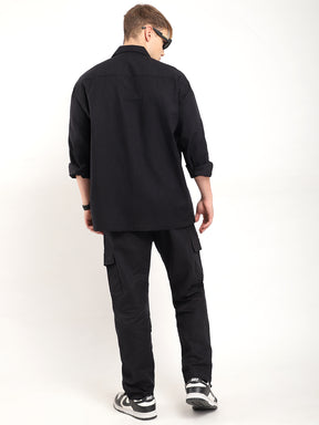 Linen Atlanta Black Cargo Co Ord Set