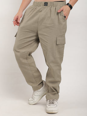 Linen Atlanta Khaki Cargo Co Ord Set