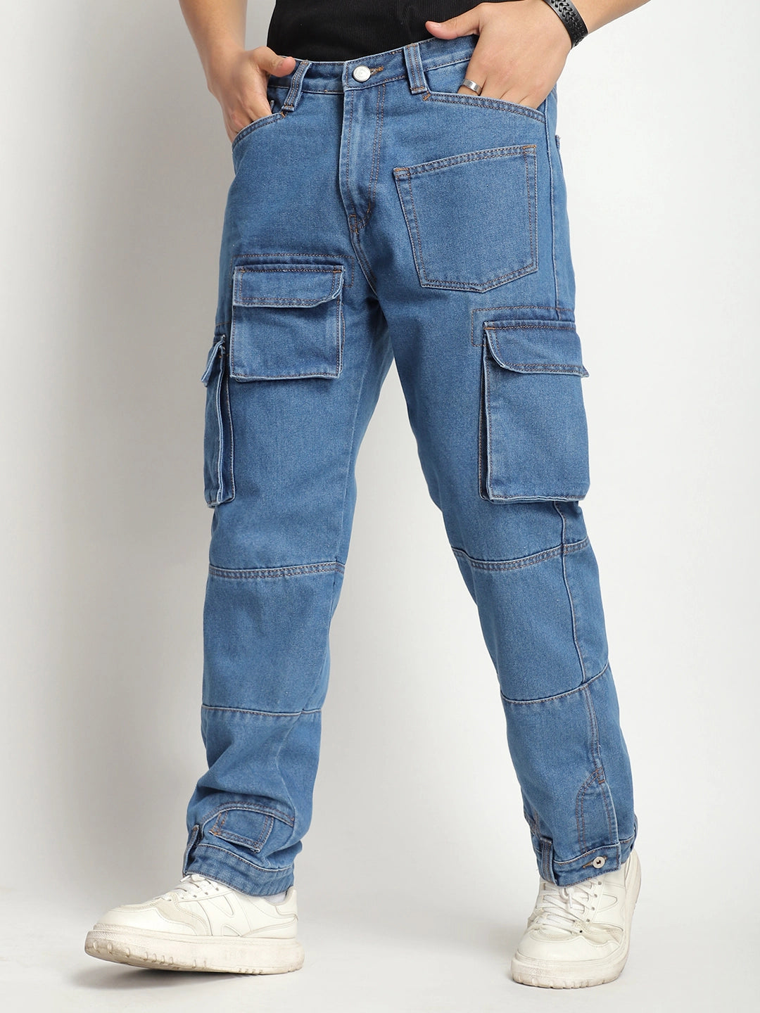 Eton Essentials Blue Denim Cargo