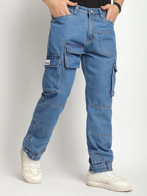 Eton Essentials Blue Denim Cargo