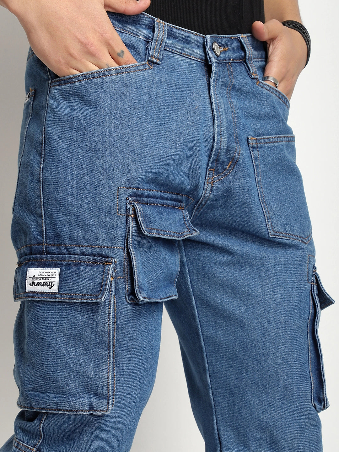 Eton Essentials Blue Denim Cargo