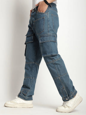 Eton Essentials Tint Blue Denim Cargo