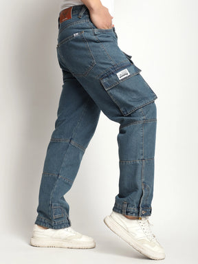 Eton Essentials Tint Blue Denim Cargo