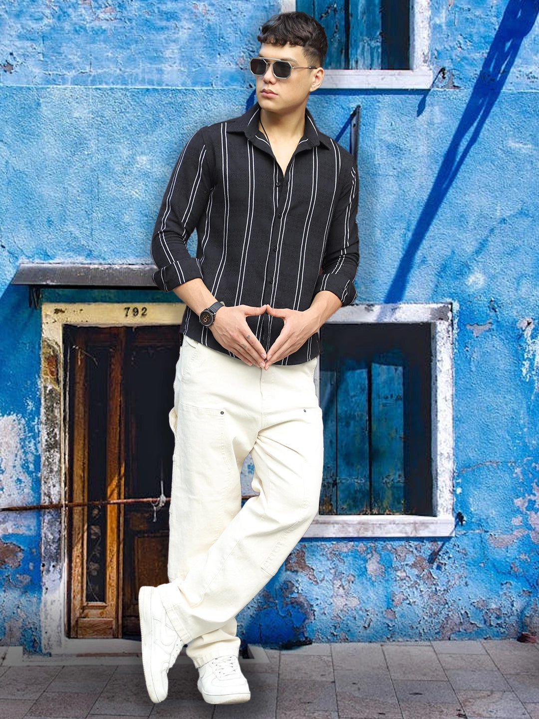 Luca Linen Black Stripe Shirt