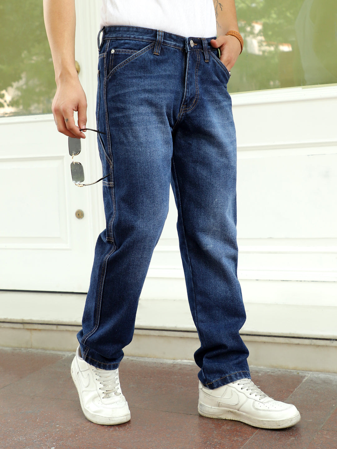 Men Dark Blue Denim Jeans