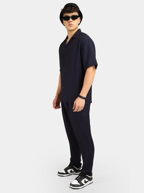 Linen Atlantica Navy Co-Ord Set