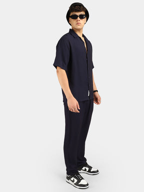 Linen Atlantica Navy Co-Ord Set