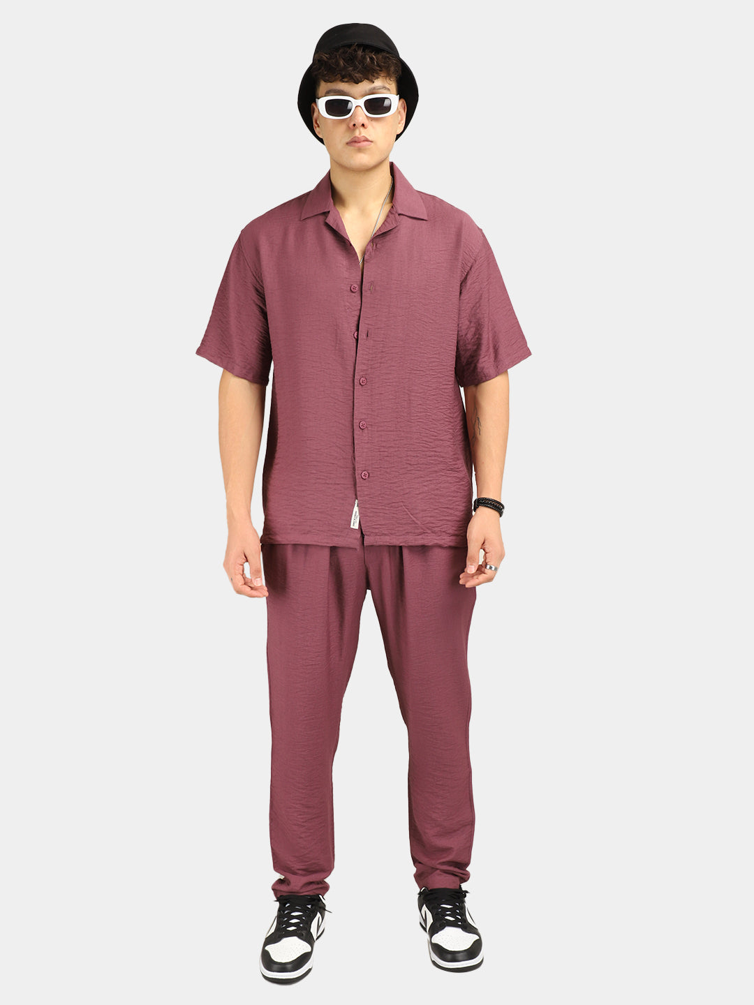 Linen Atlantica Purple Co-Ord Set