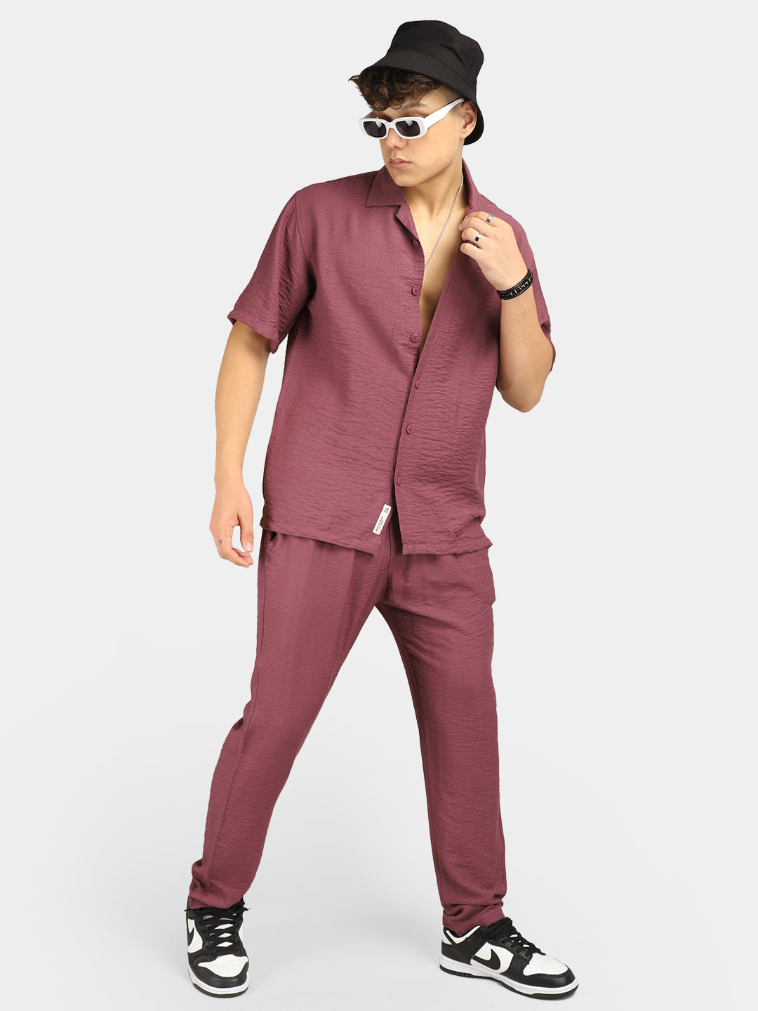 Linen Atlantica Purple Co-Ord Set