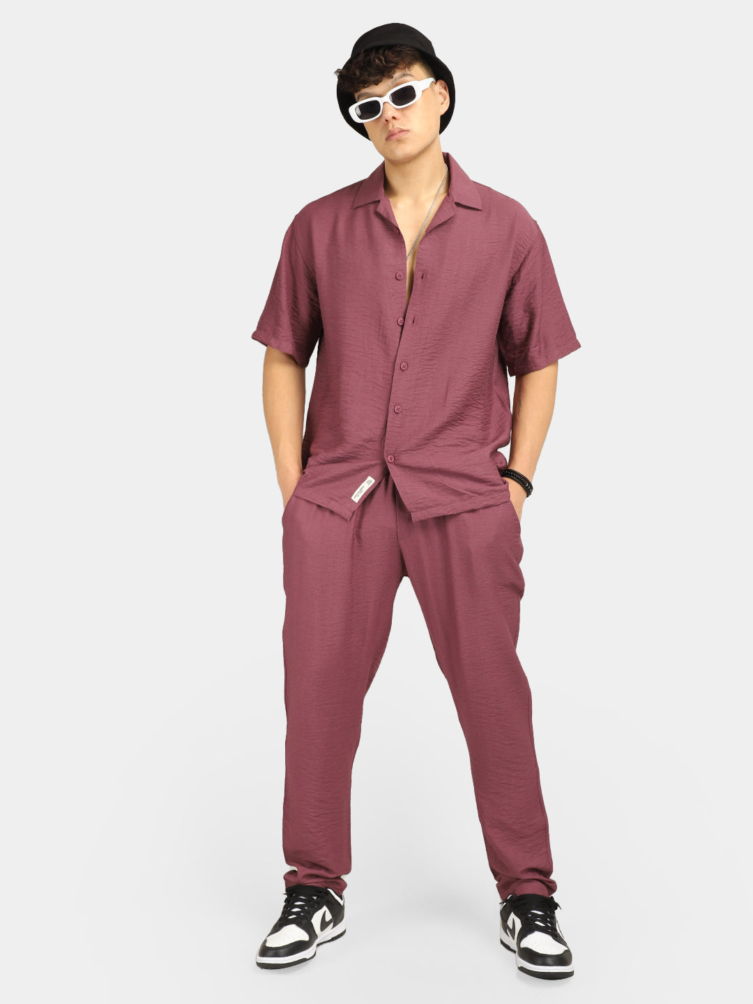 Linen Atlantica Purple Co-Ord Set