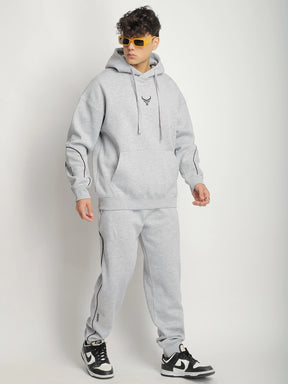 Mystic Match Fleece Grey Melange Tracksuit