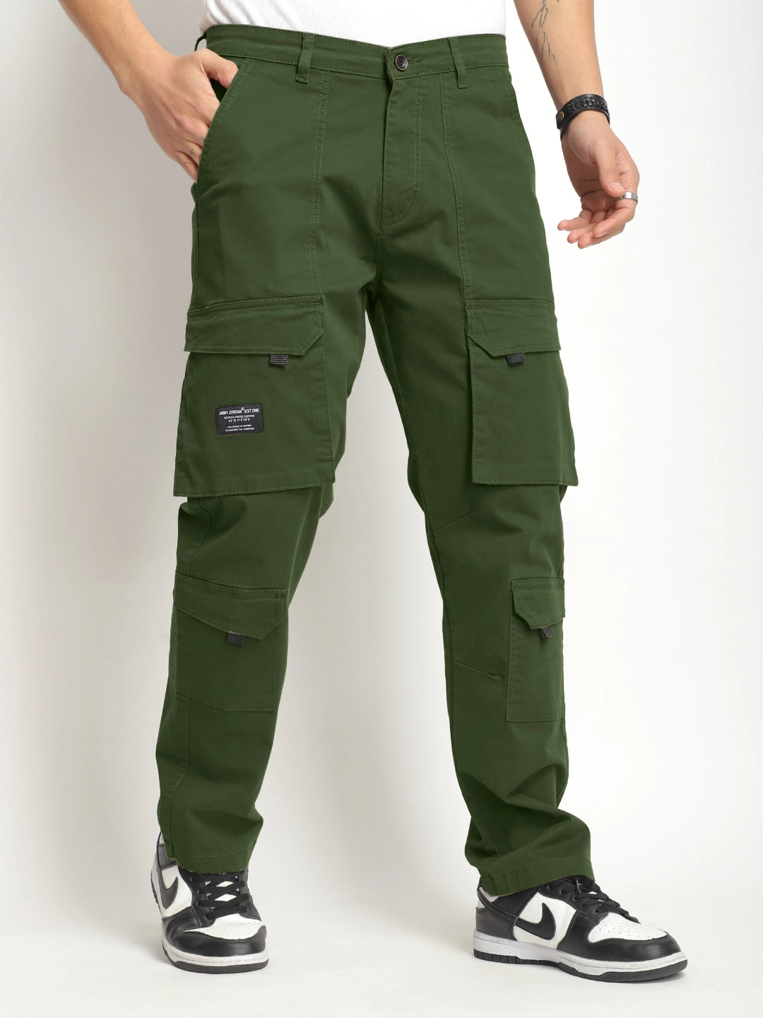 Vibe Thread Olive Green Cotton Cargo