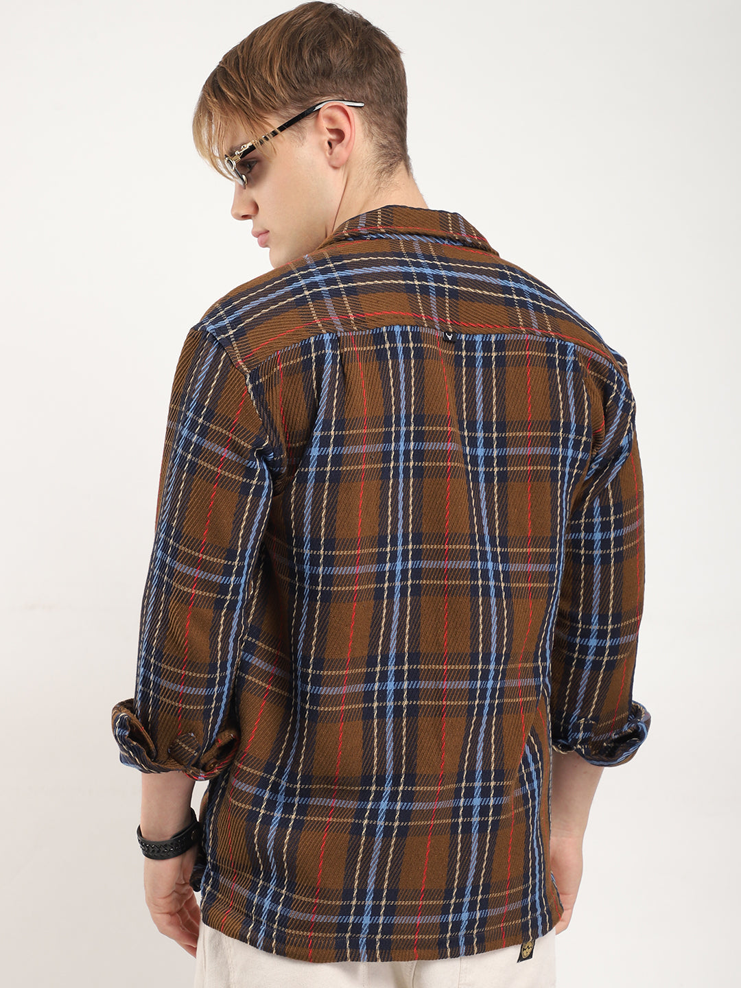 Brown Drill Check Shirt