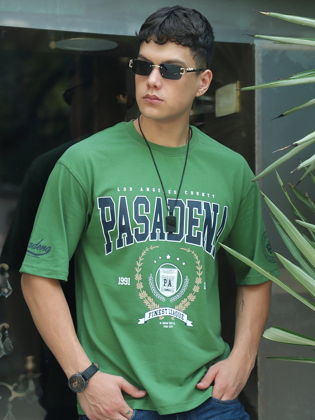 Hot Mess Forest Green Oversized Tee