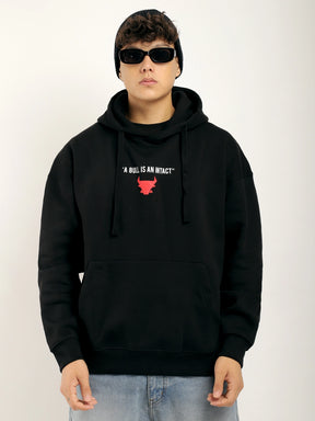 Chelsea Bulls Black Oversized Hoodie