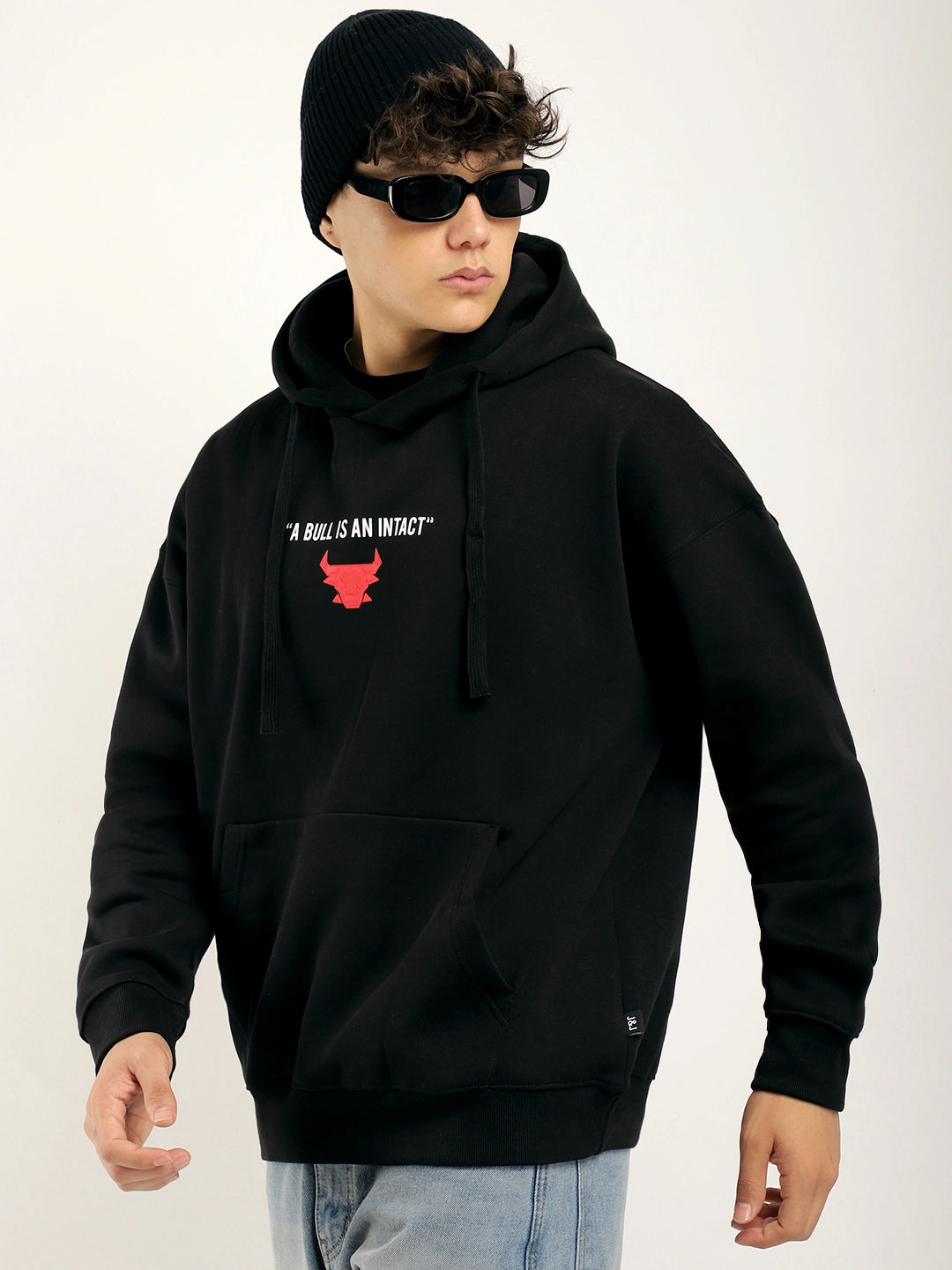 Chelsea Bulls Black Oversized Hoodie