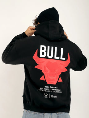 Chelsea Bulls Black Oversized Hoodie