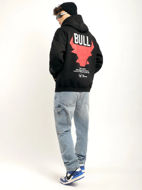 Chelsea Bulls Black Oversized Hoodie