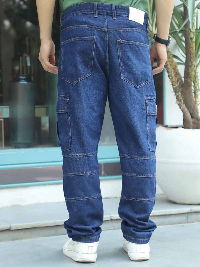 Runway Rebel Dark Blue Denim Cargo
