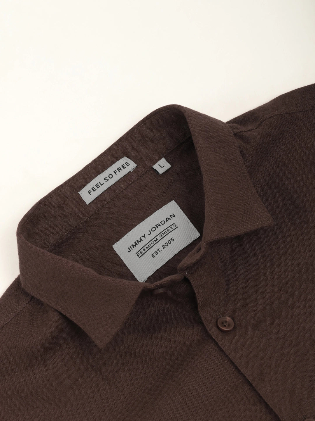 Fabric Maria Linen Brown  Full Sleeve Shirt