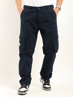 Grind Navy Plus Size Denim Cargo