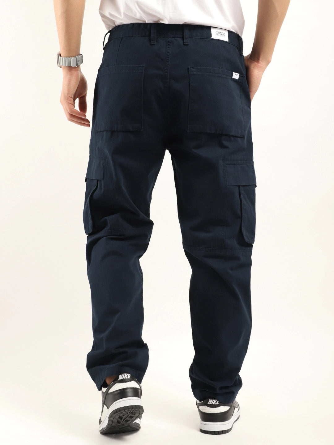 Grind Navy Plus Size Denim Cargo