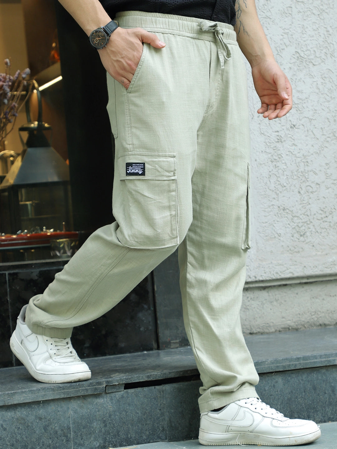 Desert Light Olive Linen Cargo