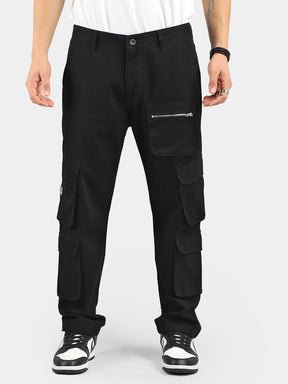 Black Baggy Fit Warrior Cargo