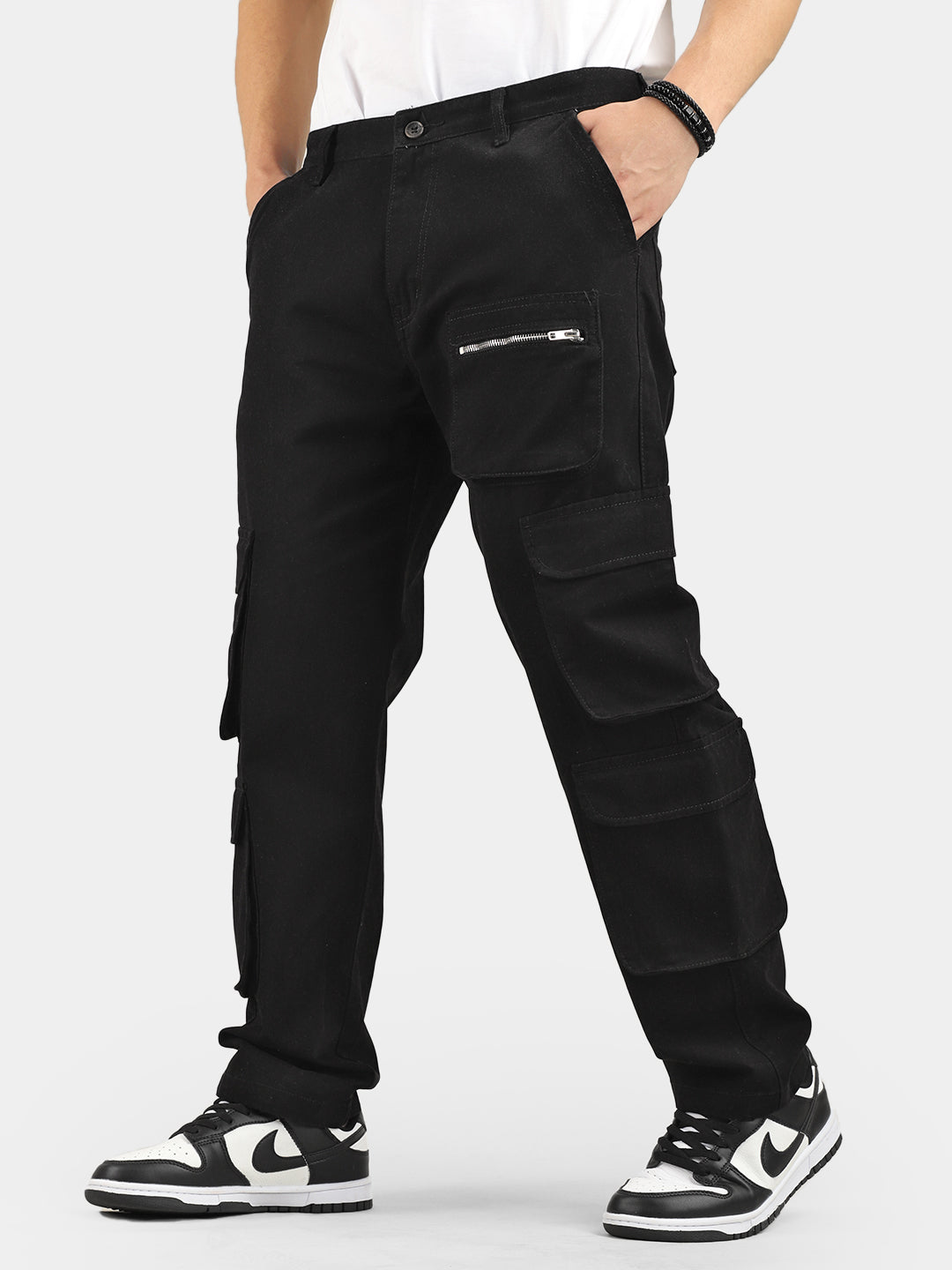 Black Baggy Fit Warrior Cargo