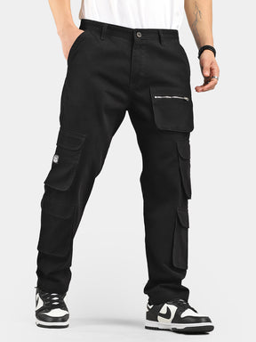 Black Baggy Fit Warrior Cargo