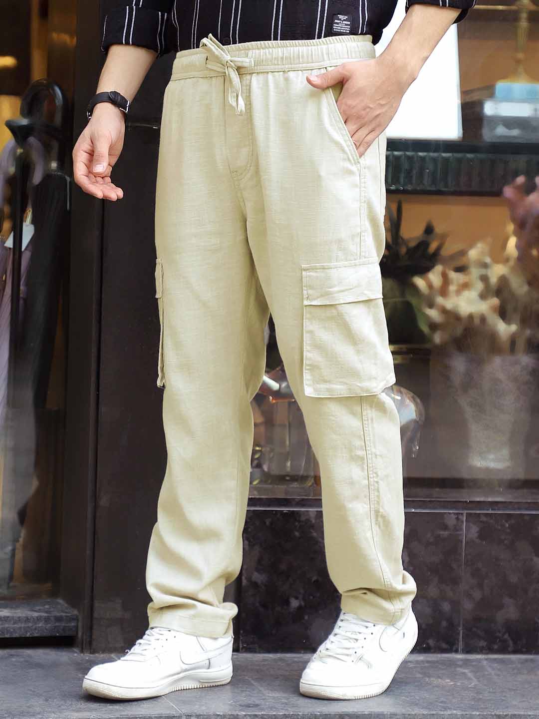 Desert Cream Linen Cargo