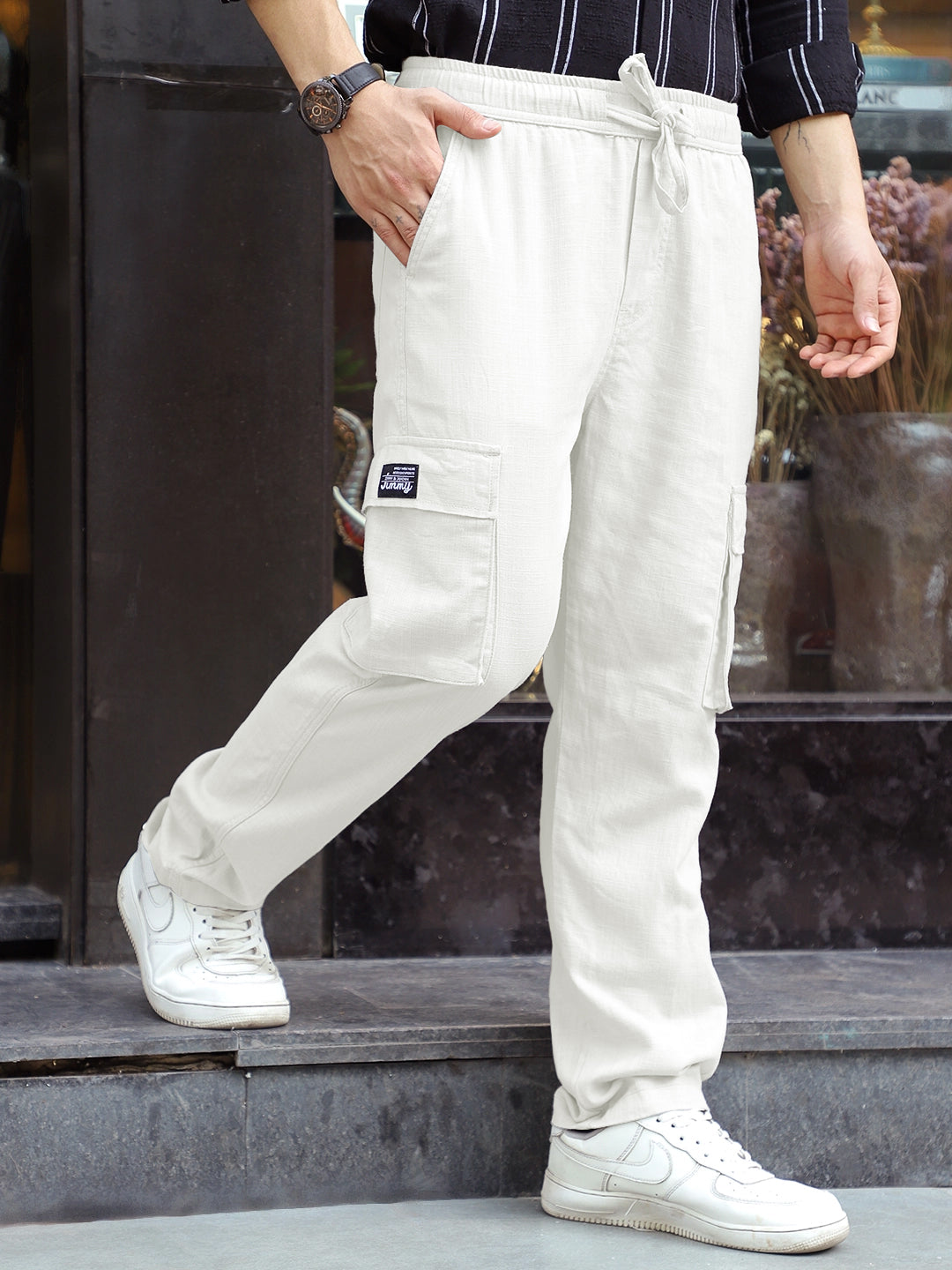 Desert White Linen Cargo