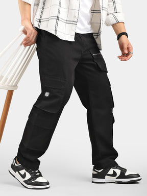 Black Baggy Fit Warrior Cargo